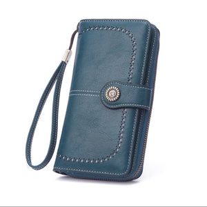 Women’s Leather Wallet Fashionable Card Holder, Long & Multifunctional Capacity